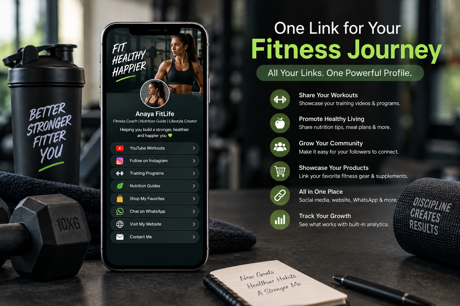 How a Link-in-Bio Page Helps Fitness Influencers Build a Stronger Digital Presence